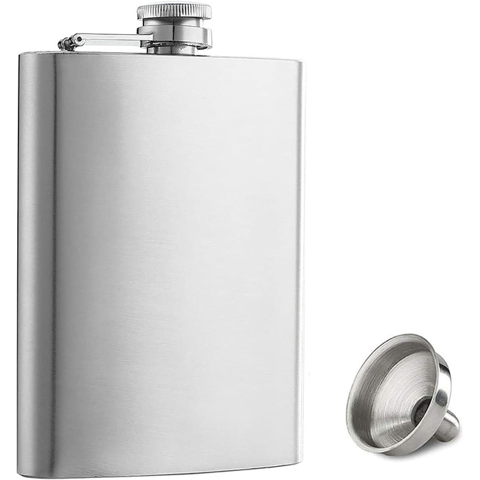 Фляга сталева 4oz з воронкою, не протікає, для чоловіків та жінок