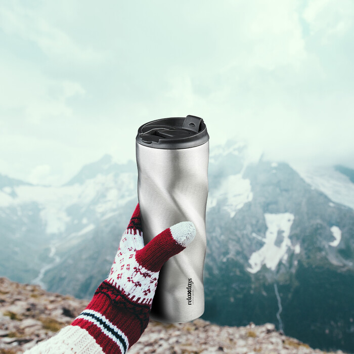 Relaxdays Stainless Steel Thermobecher (Thermos Cup) 500ml