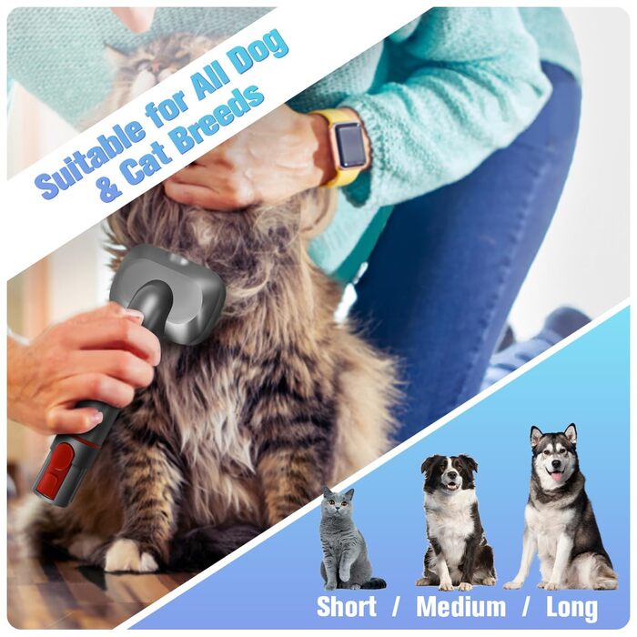 Насадка для пилососа Dyson 2-в-1 для видалення шерсті, лупи та підшерстка, сумісна з моделями Gen5 V15 V12 V11 V8 V7