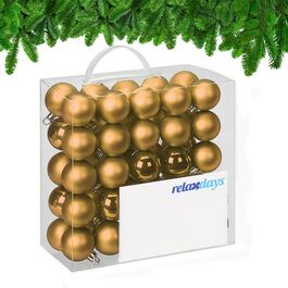 Relaxdays Set of 50 Christmas Baubles