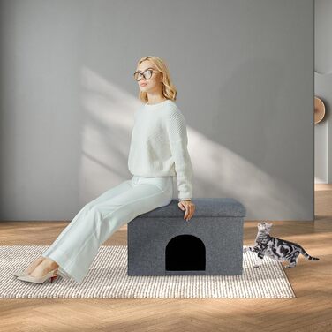 Кігтеточка-будиночок Relaxdays для котів та собак, сіра, 38,5x64,5x37,5 см