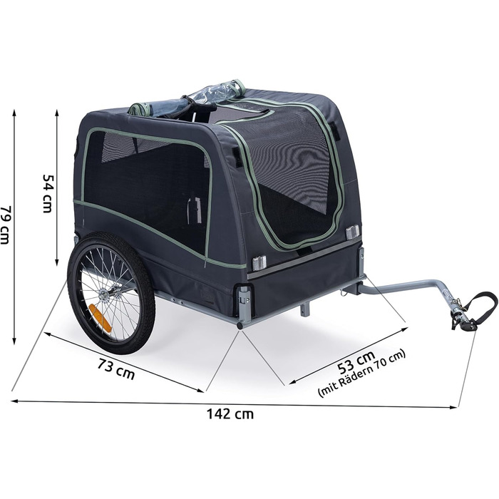 Karlie Fahrradanhänger для собак OX (142x70x79 см) - велосипедний причіп для собак