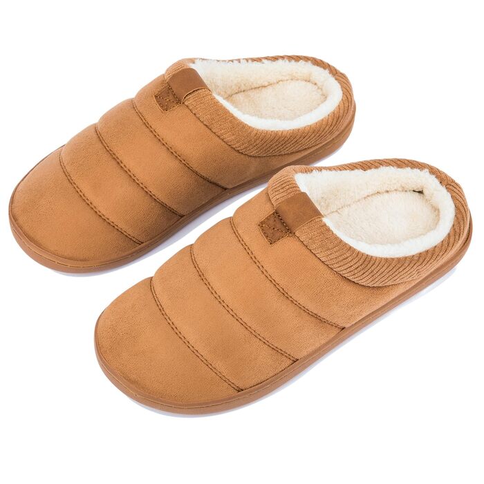 Чоловічі тапочки зимові теплі м'які з меморі-піною, неслизькі для дому та вулиці (41/42 EU, Коричневі)