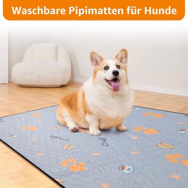 Багаторазові пелюшки для цуценят, 2 шт. - супер вбираючі пелюшки PIPI для собак, неслизькі тренувальні пелюшки для собак для диванів, вольєрів або автокрісел 76x81 см (2 шт.)