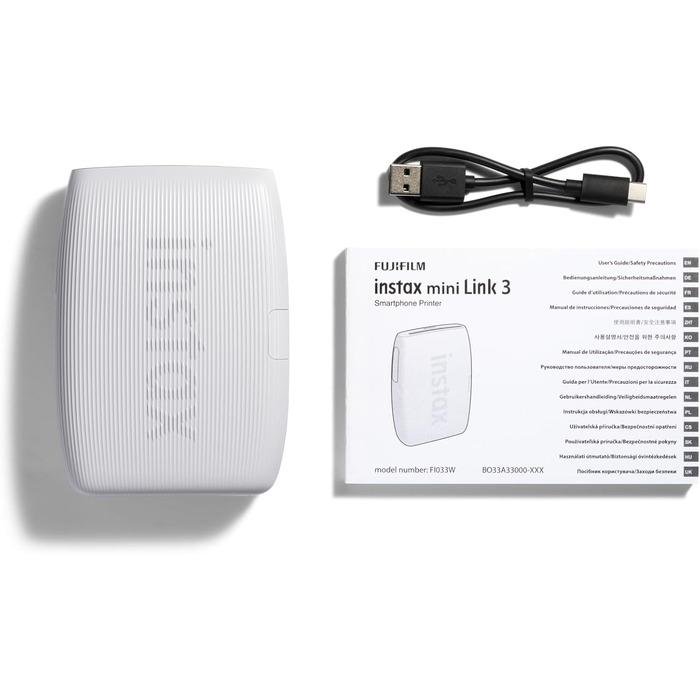 Фотопринтер INSTAX mini Link 3, Clay White (глинобитий білий)
