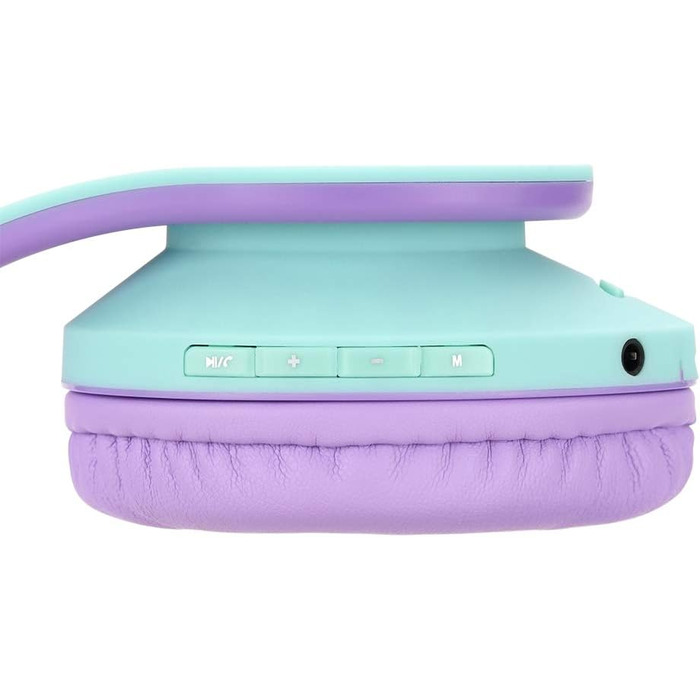Дитячі навушники PowerLocus Bluetooth з обмеженням гучності 85dB, складні, з чохлом, Over-Ear, бездротові та провідні з мікрофоном, Micro-SD для телефону, ПК, планшета, зелені