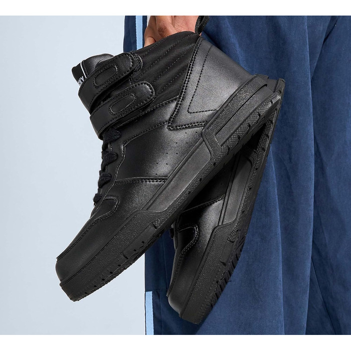 Жіночі баскетбольні черевики Lucky Step з клямками - стильні кросівки з штучної шкіри, чорного кольору, розмір 36 EU