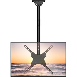 WALI Adjustable TV Wall Mount for LED, LCD, OLED, Plasma Screens - 66-165cm (26-65 inch), Up to 50kg, VESA 400x400mm, Black