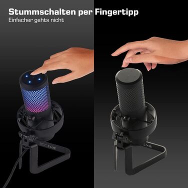 DOCKIN® MP2000: USB мікрофон-конденсатор для ПК, геймінгу, подкастів та стрімінгу - професійний мікрофон з підставкою для запису звуку з чудовою якістю звуку (130dB)