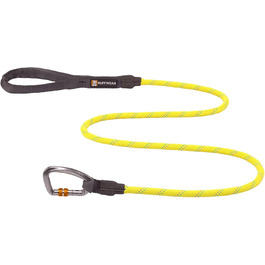 RUFFWEAR Knot-a-Leash, reflective rope dog leash with carabiner clip, length: 1.5 m, strength: 7 mm, Obsidian Black (Small, Braided Green)