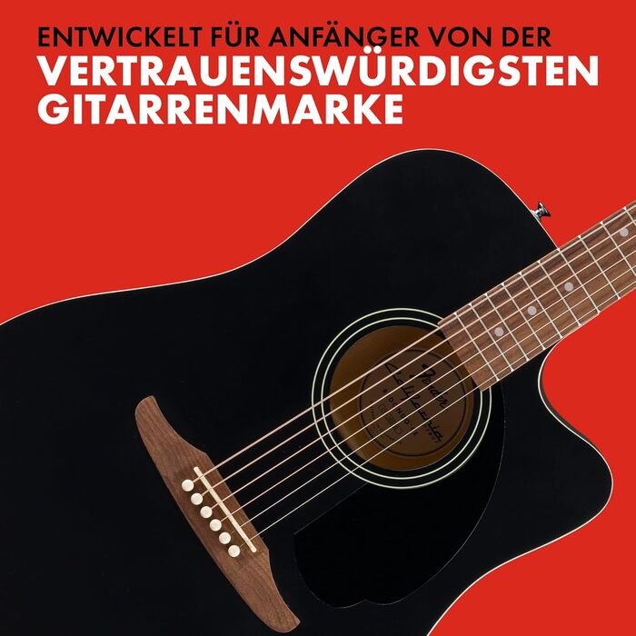 Акустична гітара Fender California Debut Redondo Dreadnought з вирізом CE, сонячна дека, чорний колір, Natural (електроакустична гітара, CA чорний)