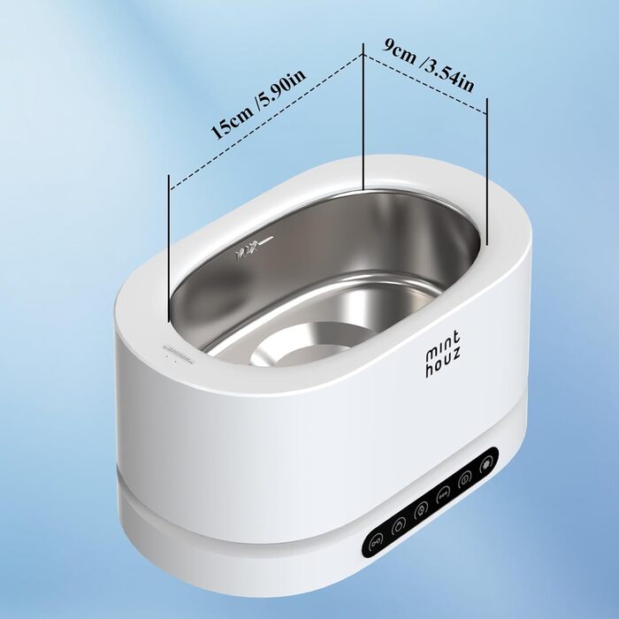 Ультразвукова мийка Minthouz 500мл з UV-очищенням - 5 режимів для ювелірних виробів, годинників, окулярів та протезів