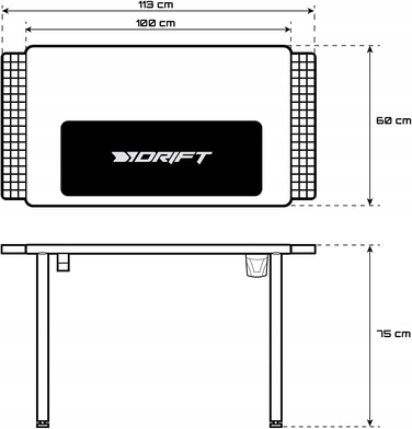 Ігровий стіл 100-113x60x75 см з RGB-підсвіткою, карбоновим покриттям та килимком 80x30 см для геймерів