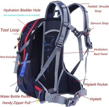 EGOGO 30L Waterproof Hiking Backpack Camping Backpack with Rain Cover Running Cycling Outdoors S2310