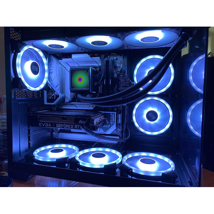 Корпус ПК Tower ATX C3T500 ARGB від PCCOOLER: 6 вентиляторів ARGB, підтримка RTX 40, скляна панель, безрамна конструкція (білий)