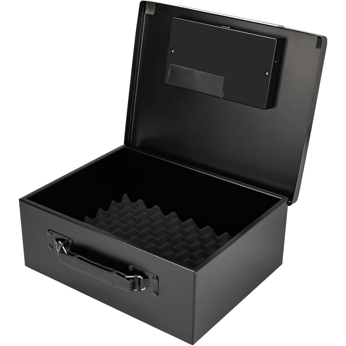 Сейф для документів HMF 1006-02 з електронним замком | 32,5 x 25,5 x 12,5 см | DIN A4 | Чорний