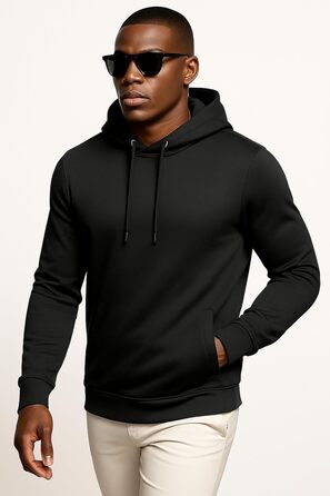 Худі Leif Nelson Slim Fit для чоловіків, чорний: стильний капюшонний світшот для спорту та повсякденного носіння