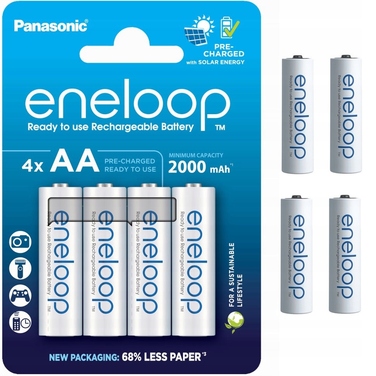 Зарядний пристрій для акумуляторів AA AAA (4 канали) + 4 акумулятори Eneloop 2000mAh