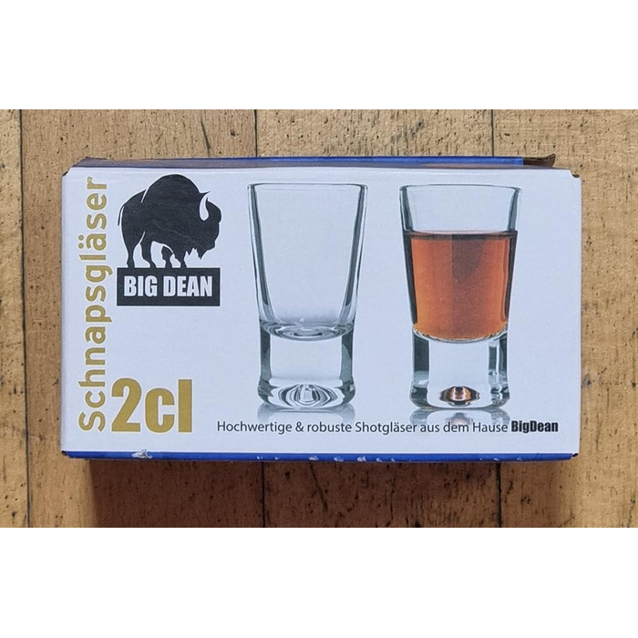 Набір 12 шот-склянок BigDean 2cl – міцне скло, стійкі, для шотів, придатні для посудомийки, харчове скло