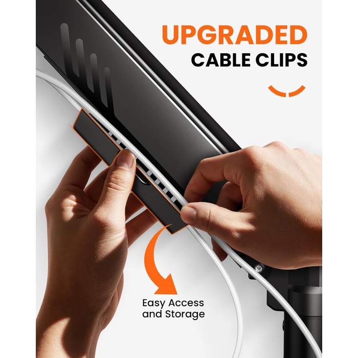 Кріплення для монітора ErGear 2 монітори, вертикальне, чорне, VESA 75x75/100x100mm, до 9кг