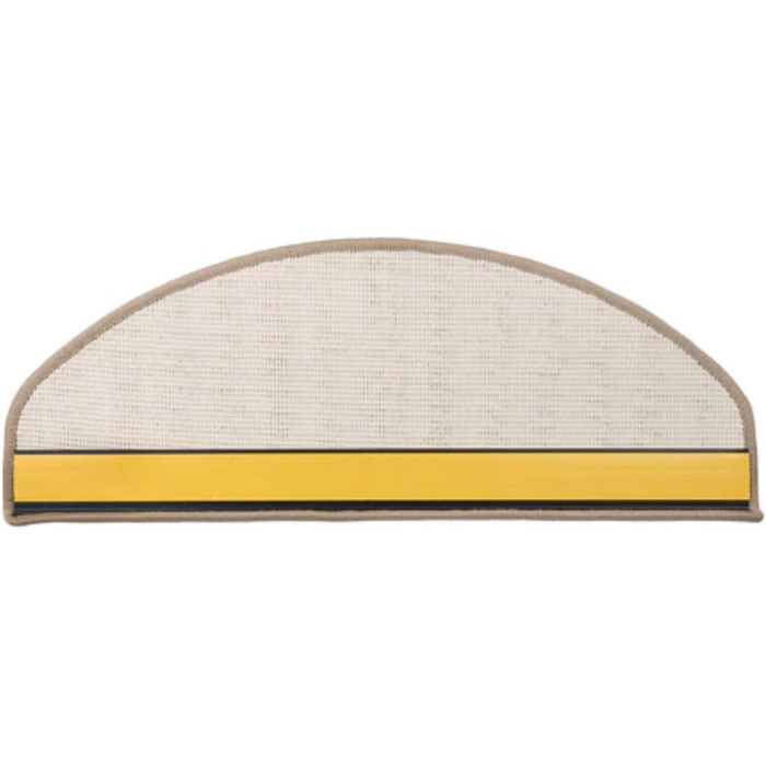 Casa Pura килимок для сходів 15 шт. | Антиковзкий, з м'яким ворсом, 65 x 23,5 x 1,3 см, Бежевий | Килимок для сходів, напівкруглий, 15 шт.