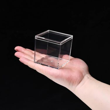 Круглі акрилові контейнери з кришкою, 2 шт, прозорі, 15×2,6 см, органайзер для цукерок, таблеток, намистин, дрібних прикрас