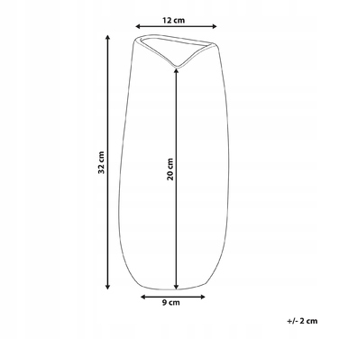 Керамічна ваза Beliani, 12 x 32 см