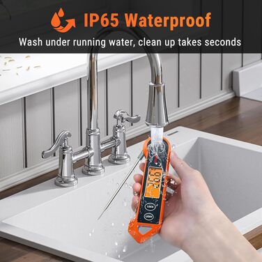 Термометр для м'яса ThermoPro TP19H: цифровий термометр для приготування страв, барбекю, випічки та контролю температури вина. З довгим зондом та LCD-екраном.