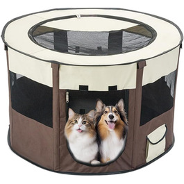 Складаний вольєр для цуценят, 70x70x40 см - вольєр для собак, для дому, водовідштовхуючий, Oxford