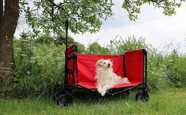 Фросал Візок для собак Бруно, чорний, складний | Транспортний візок для собак з легким доступом