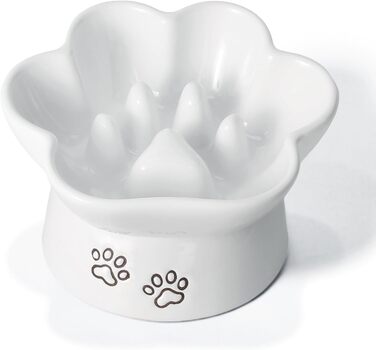 Миска для собак та котів Kaiikais Slow Feeder, 240 мл, кераміка, піднята, для повільного годування