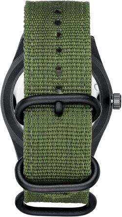 HANPOSH Годинник чоловічий військовий тактичний з датою, водонепроникний 3ATM, кварцовий, з індикатором 12/24 годин (зелений/чорний/зелений)