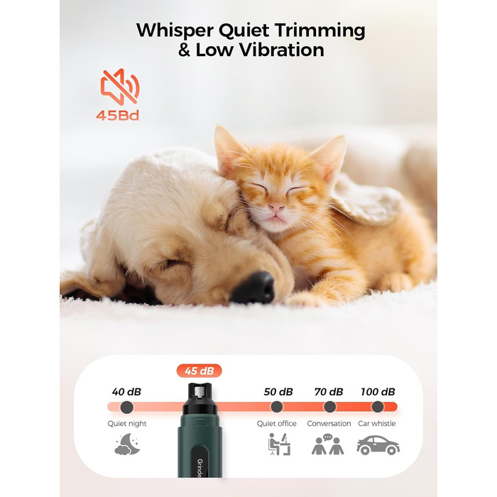 Шліфувальник для собак NEUTYPECHIC з LED-підсвічуванням та LCD-дисплеєм, 5 режимів, для великих, середніх та малих порід