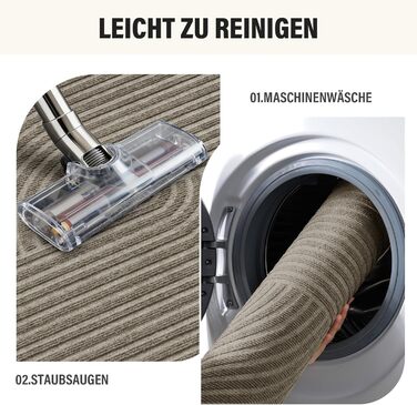 Привідний килимок FEOMOS 60x90 см для дому та вулиці, протиковзний вологопоглинаючий килим для вхідних дверей, коридору, балкона та кухні, бежевий, можна прати