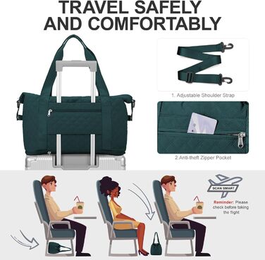 Спортивна сумка для жінок, дорожня сумка-дуфіль, фітнес-сумка, дорожня сумка-валіза, водонепроникна, з кульбакою та сумочкою для мокрих речей, бежева (F8-pfauenblau), з розширенням та кульбакою