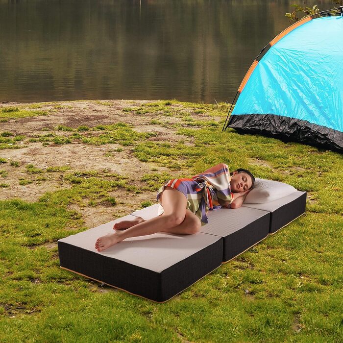 Складний ортопедичний матрац Comfy Line 100x200 см для кемпінгу, гостьова та дорожня матраци, футон з піни, складаний на підлогу