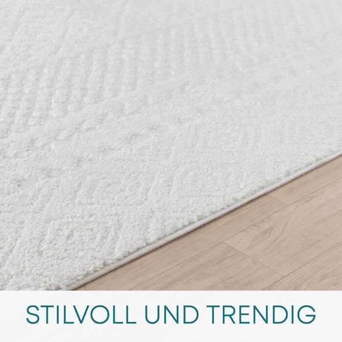 Килим Surya Monaco Boho для вітальні та спальні 160x213 см, кремовий, сучасний скандинавський дизайн з геометричним візерунком, прямокутний, для їдальні