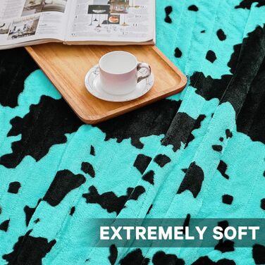 Електрична гріюча ковдра з принтом корів, подвійний розмір, 157 x 213 см, фіолетовий колір, 10 температурних режимів, автоматичне вимкнення через 8 годин, флісова/шерпа ковдра, тепла, подарунок для жінок, розмір 62'x84'