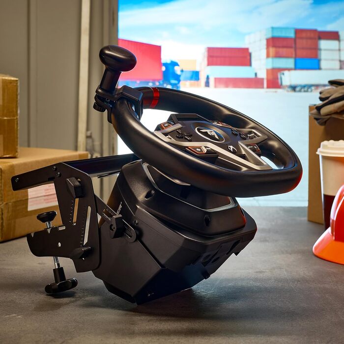 Набір Thrustmaster T128 для симуляторів вантажівок та сільськогосподарської техніки: кермо з Force Feedback та комплект для плоского монтажу. Офіційно для Xbox та PC