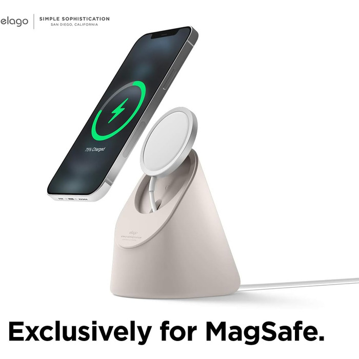 Підставка для зарядки iPhone Elago MS1 сумісна з MagSafe, Taupe (без зарядного пристрою)