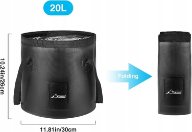 Покращений портативний душ WADEO, кемпінговий душ зі складаним дизайном