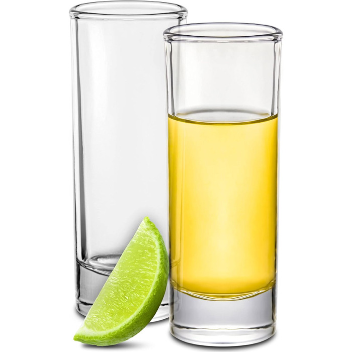 Pack of 24 Schnapsgläser (Shot Glasses) made of Glass, 5cl - Dishwasher Safe - Stable thanks to thick base - Shot glasses for every party