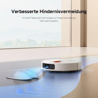 Робот-пилосос Xiaomi Robot Vacuum X20+ з функцією вологого прибирання, потужність всмоктування 6000 Па, підйомні швабри