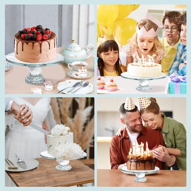 Тортниця скляна з ніжкою, діаметр 27 см, прозора - Uten