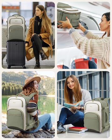 Рюкзак LOVEVOOK для ручної поклажі, 40L, для подорожей, чоловічий/жіночий, 17 дюймів, водонепроникний, для вихідних, кемпінгу, бізнесу