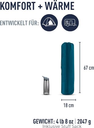 Килимок туристичний Sea to Summit Comfort Light Self Inflating - Regular Wide, зелений