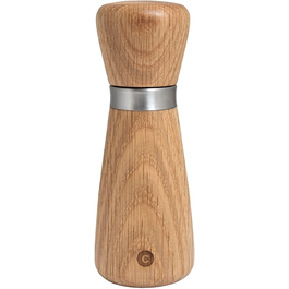 Crushgrind Kyoto Spice Grinder with Ceramic Grinder | Salt and Pepper Grinder with Adjustable Grind Setting for Coarse Salt | Herb Grinder made from High-Quality, Sustainable Materials (170 mm, Natural Oak)