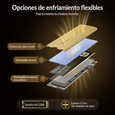 SSD GiGimundo 1TB M.2 NVMe PCIe Gen4×4 – 7100 МБ/с, 5000 МБ/с, 2280, 3D NAND TLC, сумісний з PS5