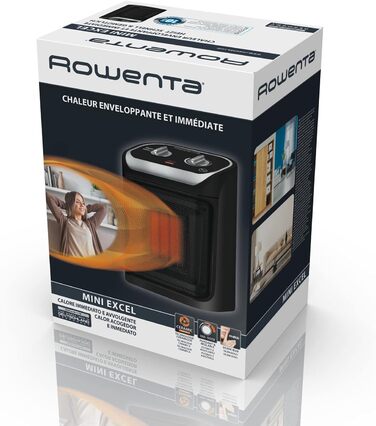 Обігрівач Rowenta Instant Comfort Compact 2000, керамічний, 25 м², чорний, SO2350F0 [Енергоклас A+++]