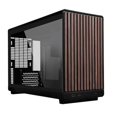 Корпус Lian Li DAN Cases A3 Wood Edition для ПК Micro-ATX з темперованим склом та дерев'яними вставками з чорного горіха